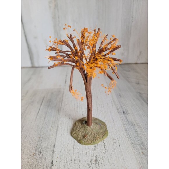 Fall bare branch orange leaf tree Village accessory xmas - Picture 4 of 5